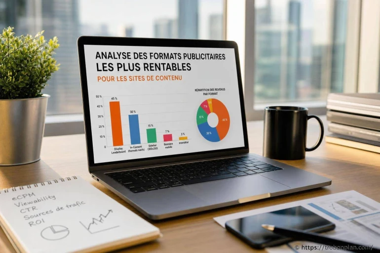 Analyse des formats publicitaires les plus rentables pour les sites de contenu
