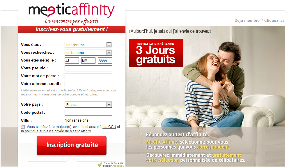 Meetic Affinity Gratuit