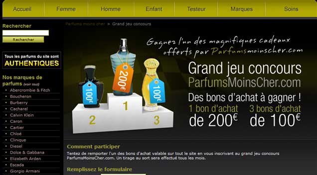 Offrez-vous des parfums à petit prix !