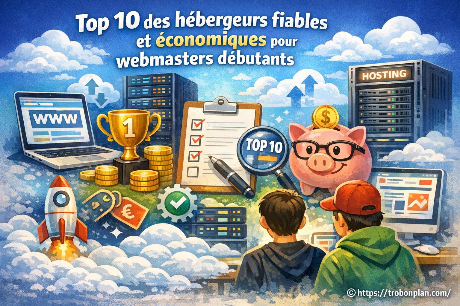 Top 10 des hébergeurs fiables et économiques pour webmasters débutants